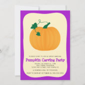 Invitation Halloween Citrouille Carving Party (Devant)