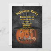 Invitation Halloween Citrouille effrayant Jack-O-Lantern (Devant)
