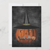 Invitation Halloween Citrouille effrayant Jack-O-Lantern (Dos)