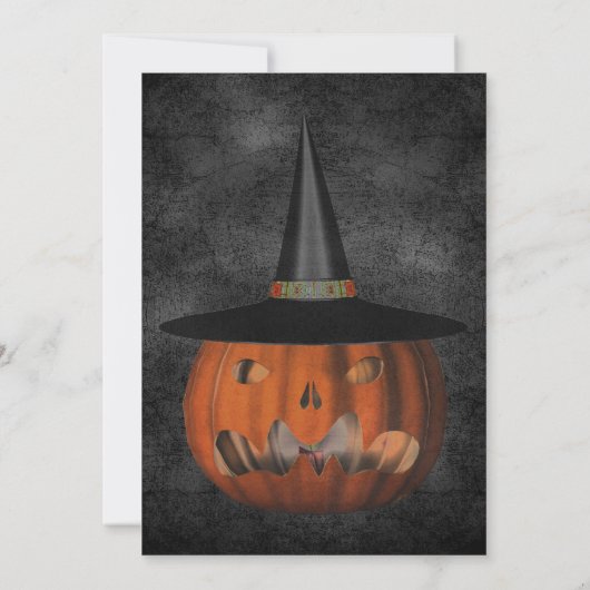 Invitation Halloween Citrouille effrayant Jack-O-Lantern (Dos)