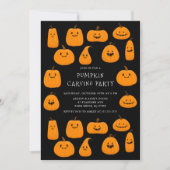 Invitation Halloween Citrouille en sculpture (Devant)