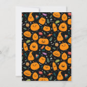 Invitation Halloween Citrouille en sculpture (Dos)