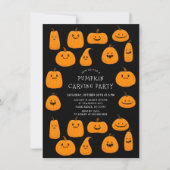 Invitation Halloween Citrouille en sculpture (Devant)