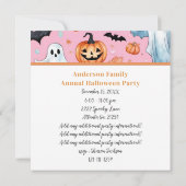 Invitation Halloween Citrouille Et Fantôme Généré Par L'IA (Dos)