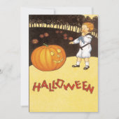 Invitation Halloween Citrouille vintage (Devant)