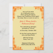 Invitation Halloween Citrouille vintage (Dos)