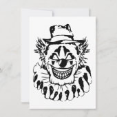 Invitation Halloween clown effrayant (Devant)