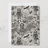 Invitation Halloween clown et poupée éffrayante (Dos)