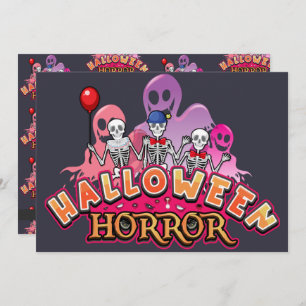 Invitation Halloween Clowns effrayants Horreur