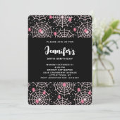 Invitation Halloween Cobwebs & Spiders Motif Anniversaire (Debout devant)