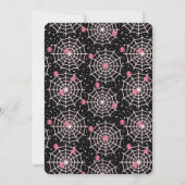 Invitation Halloween Cobwebs & Spiders Motif Anniversaire (Dos)