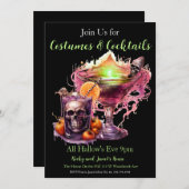 Invitation Halloween Cocktail Costume Party (Devant / Derrière)