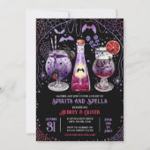 Invitation Halloween Cocktail Party Spirits and Spells Witch (Devant)