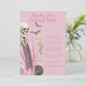 Invitation Halloween Cocktail Party | Spooky Chic Night (Debout devant)
