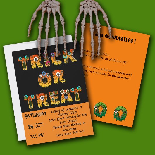 Invitation Halloween Community Trick ou Treat