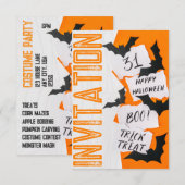 Invitation Halloween cool et amusant, recto verso (Devant / Derrière)
