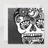 Invitation Halloween cool Jour de la Parties scintillant mort (Dos)