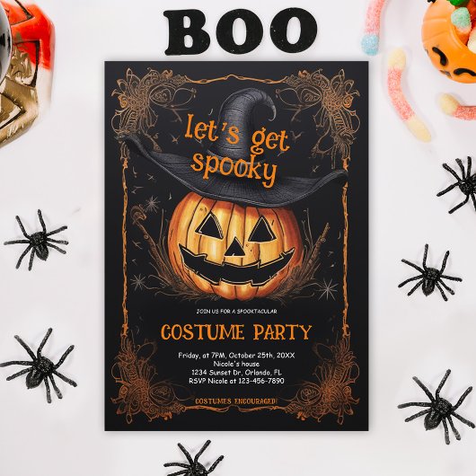 Invitation Halloween Costume Adulte Fête Affaires Éffrayant