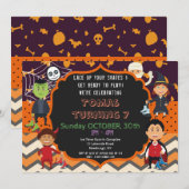 INVITATION HALLOWEEN COSTUME ANNIVERSAIRE INVITATION| ENFANTS (Devant / Derrière)