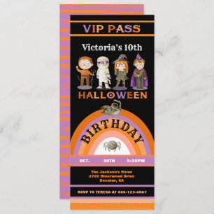 Invitation Halloween Costume de fête VIP billet d'entrée VIP 