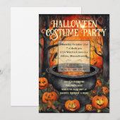 Invitation Halloween Costume fête aquarelle (Devant / Derrière)