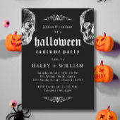 Invitation Halloween Costume fête crâne gothique Éffrayant Th