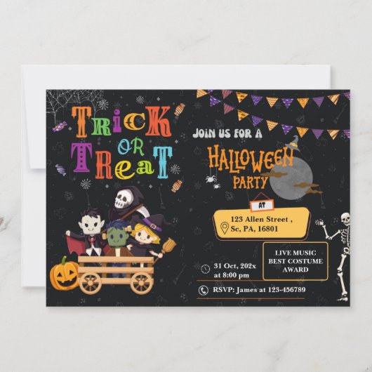 INVITATION HALLOWEEN COSTUME PARTY (Devant)