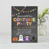 Invitation Halloween Costume Party Chalkboard (Debout devant)