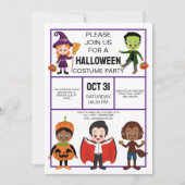 Invitation Halloween Costume Party pour enfants sur mesure (Devant)