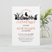 Invitation Halloween Costume Party SpookyHalloween Typographi (Debout devant)