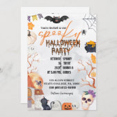 INVITATION HALLOWEEN COSTUME PARTY/TRICK OU TRAITEMENT (Devant / Derrière)