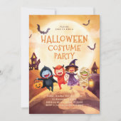 Invitation Halloween Costume Party Trick Treat Kids (Devant)