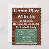 Invitation Halloween Costume Pickleball Party Horreur jumeaux (Dos)