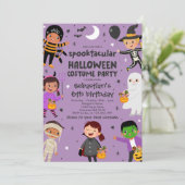 Invitation Halloween Costume Spooktacular Anniversaire (Debout devant)