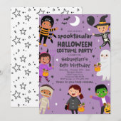 Invitation Halloween Costume Spooktacular Anniversaire (Devant / Derrière)