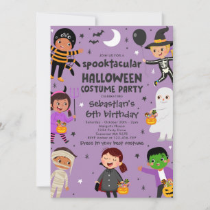 Invitation Halloween Costume Spooktacular Anniversaire
