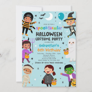 Invitation Halloween Costume Spooktacular Anniversaire