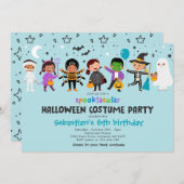 Invitation Halloween Costume Spooktacular Anniversaire (Devant / Derrière)