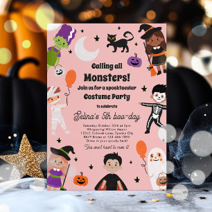Invitation Halloween Costume Spooktacular Anniversaire