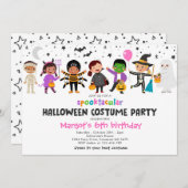 Invitation Halloween Costume Spooktacular Anniversaire (Devant / Derrière)