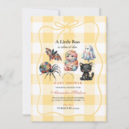 Invitation Halloween Cosy Patchwork (Devant)