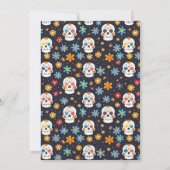 Invitation Halloween crâne 1er anniversaire Costume fête (Dos)