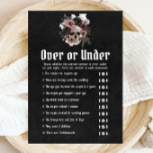 Invitation Halloween crâne au-dessus ou en dessous du jeu de 