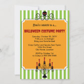 Invitation Halloween Crâne Candelabra Costume Party (Devant)