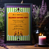 Invitation Halloween Crâne Candelabra Costume Party