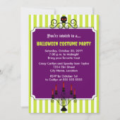 Invitation Halloween Crâne Candelabra Costume Party (Devant)
