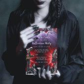 Invitation Halloween crâne éffrayant sucre