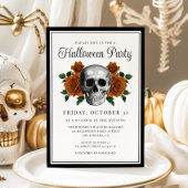 Invitation Halloween Crâne Floral Gothique