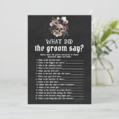 Invitation Halloween Crâne floral Qu'Est-Ce Que La Salle A Di (Debout devant)