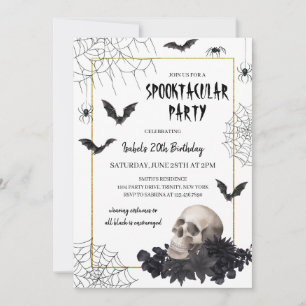 Invitation Halloween crâne Spooktaculaire Anniversaire